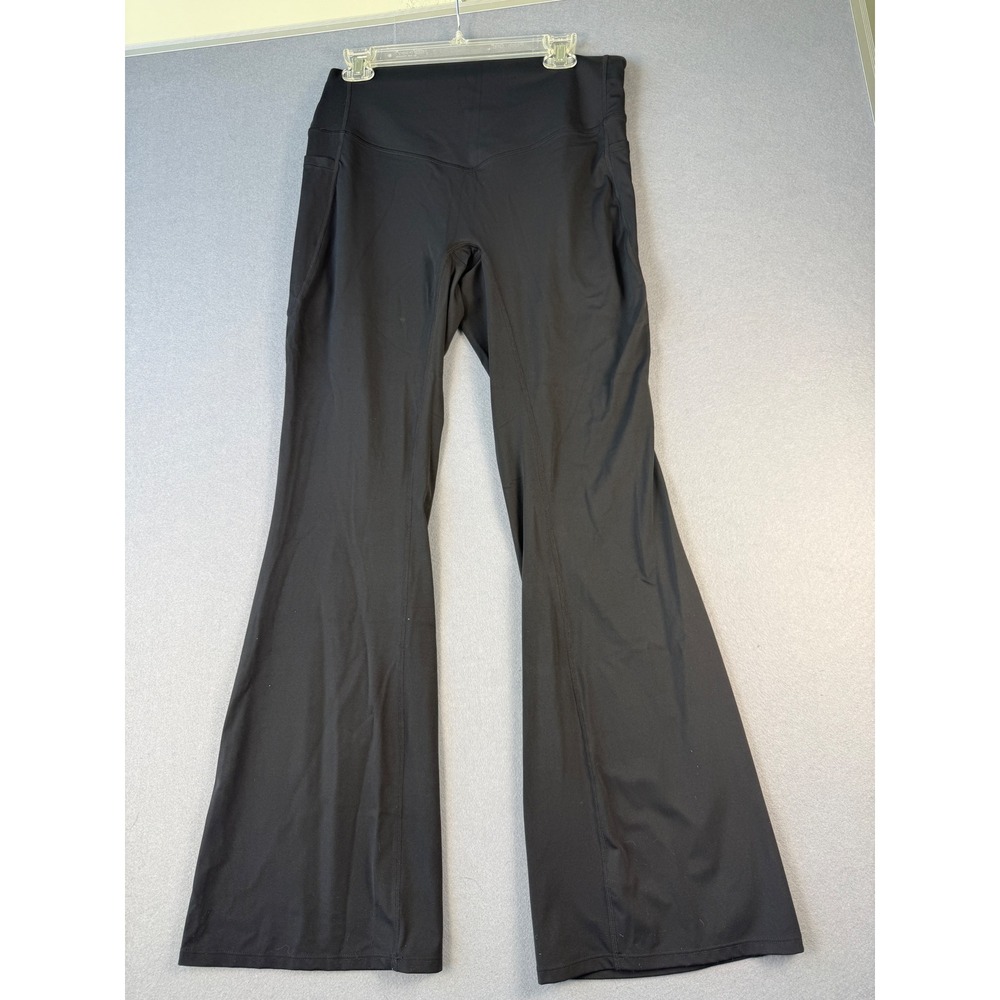 Halara Black High Waisted Flare Leggings Yoga Pants Womens XL Regular - Picture 1 of 5